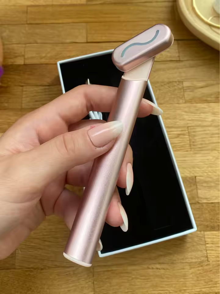 Dispositivo Lifting Viso EMS con Luce Rossa – Massaggiatore Anti-Rughe e Tonificante per Collo e Occhi